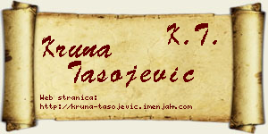 Kruna Tasojević vizit kartica